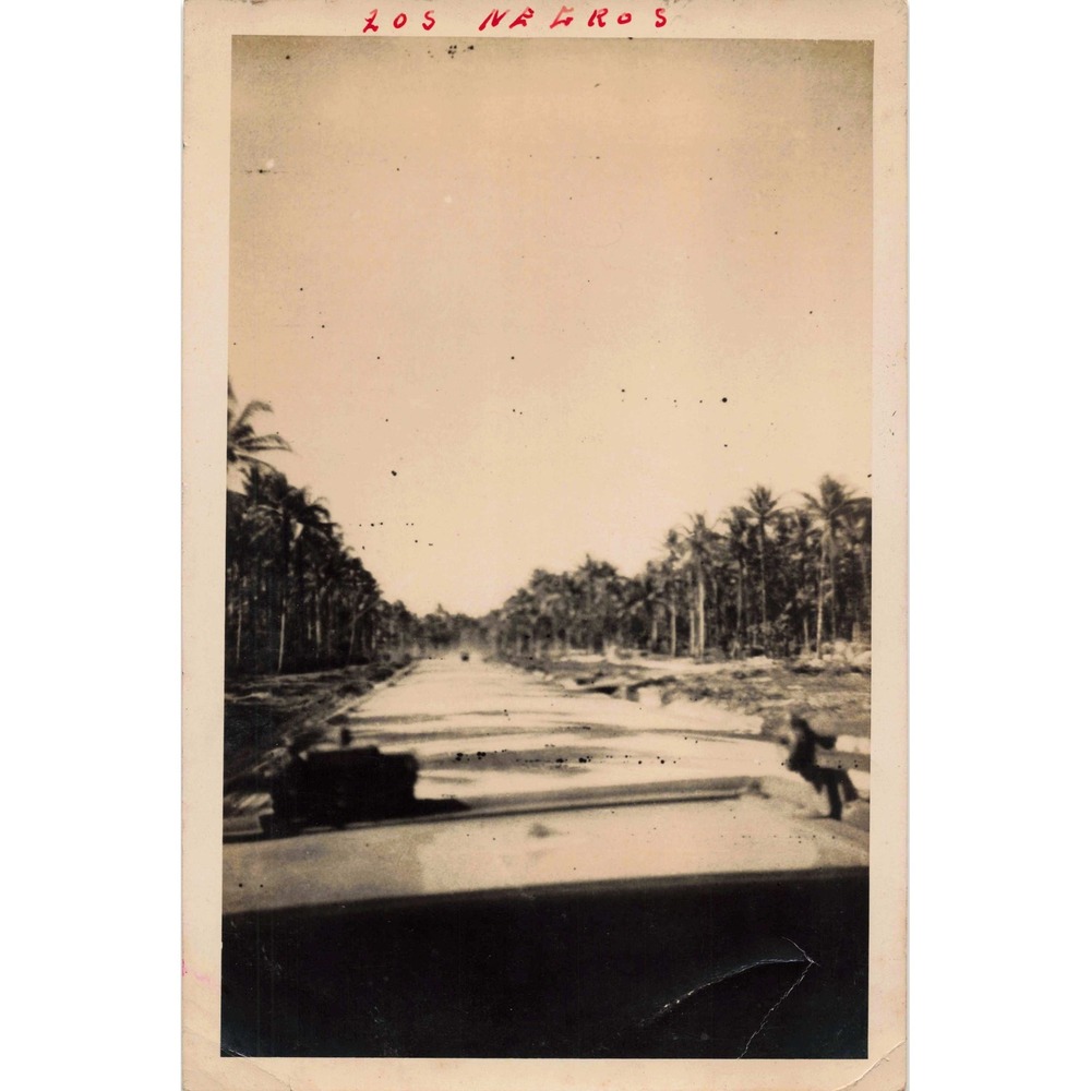 1940s Vintage Photograph Los Negros Palm Tree Lined Canal Scenic Old Photo - Picture 1 of 2